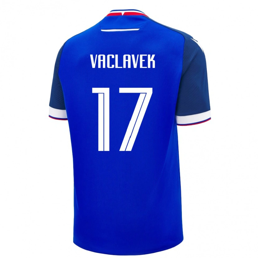 Danxen Dámské Slovensko Marko Vaclavek #17 Modrý Domů Hráčské Dresy 24-26 Dres