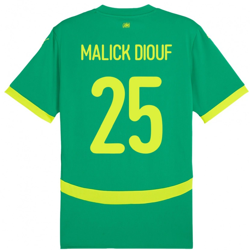 Danxen Dámské Senegal El Hadji Malick Diouf #25 Zelený Daleko Hráčské Dresy 24-26 Dres