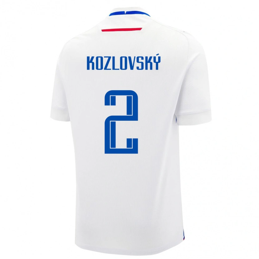 Danxen Dámské Slovensko Samuel Kozlovský #2 Bílý Daleko Hráčské Dresy 24-26 Dres