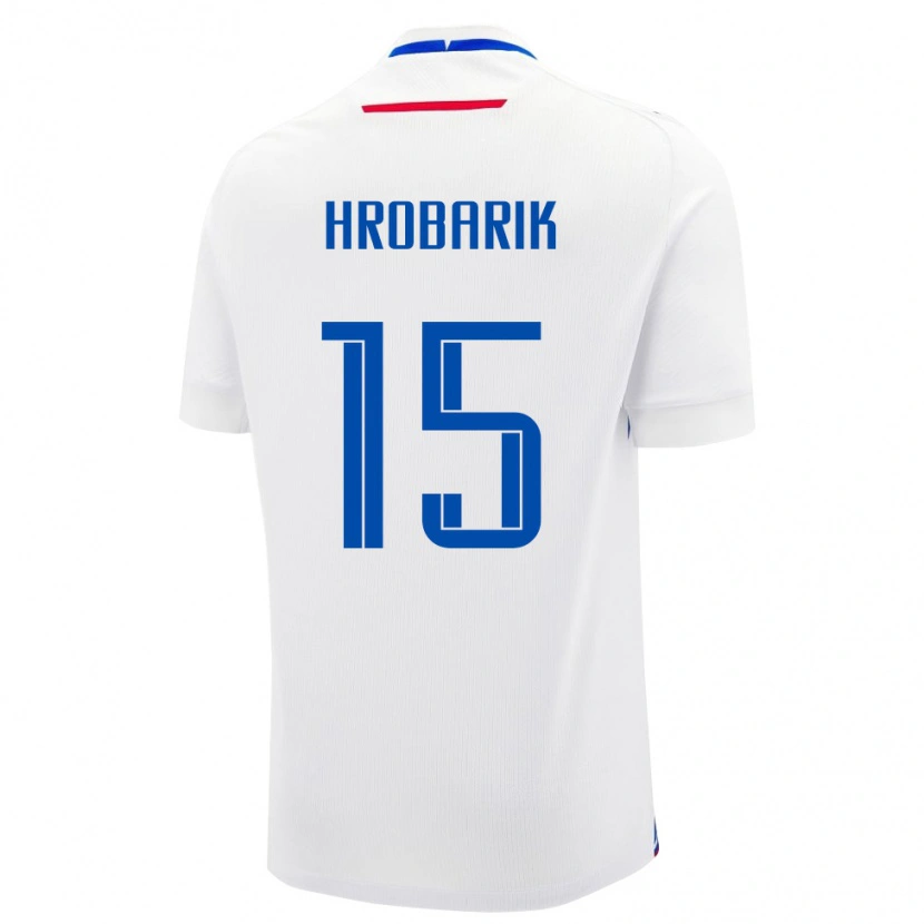 Danxen Dámské Slovensko Tobias Hrobarik #15 Bílý Daleko Hráčské Dresy 24-26 Dres