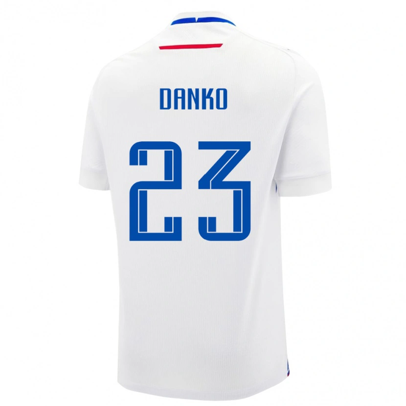 Danxen Dámské Slovensko Adam Danko #23 Bílý Daleko Hráčské Dresy 24-26 Dres