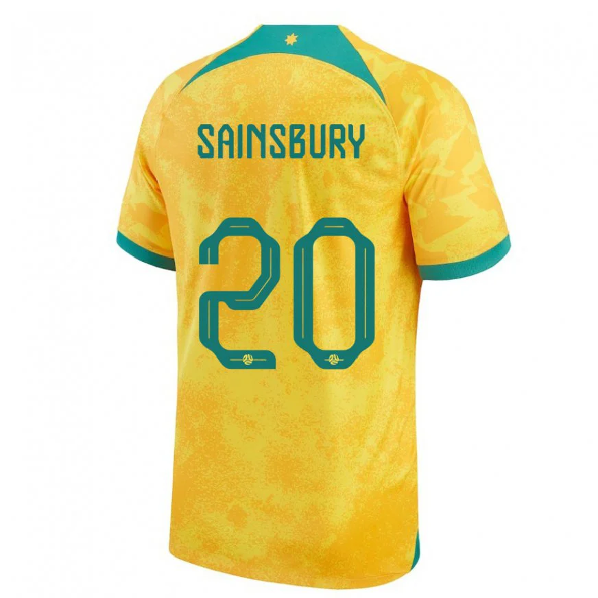 Danxen Dětské Australská Trent Sainsbury #20 Zlatý Domů Hráčské Dresy 22-24 Dres