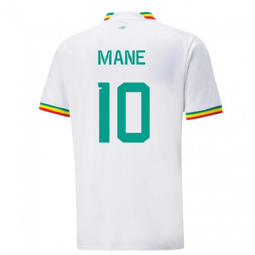 Danxen Dětské Senegalská Sadio Mane #10 Bílý Domů Hráčské Dresy 22-24 Dres