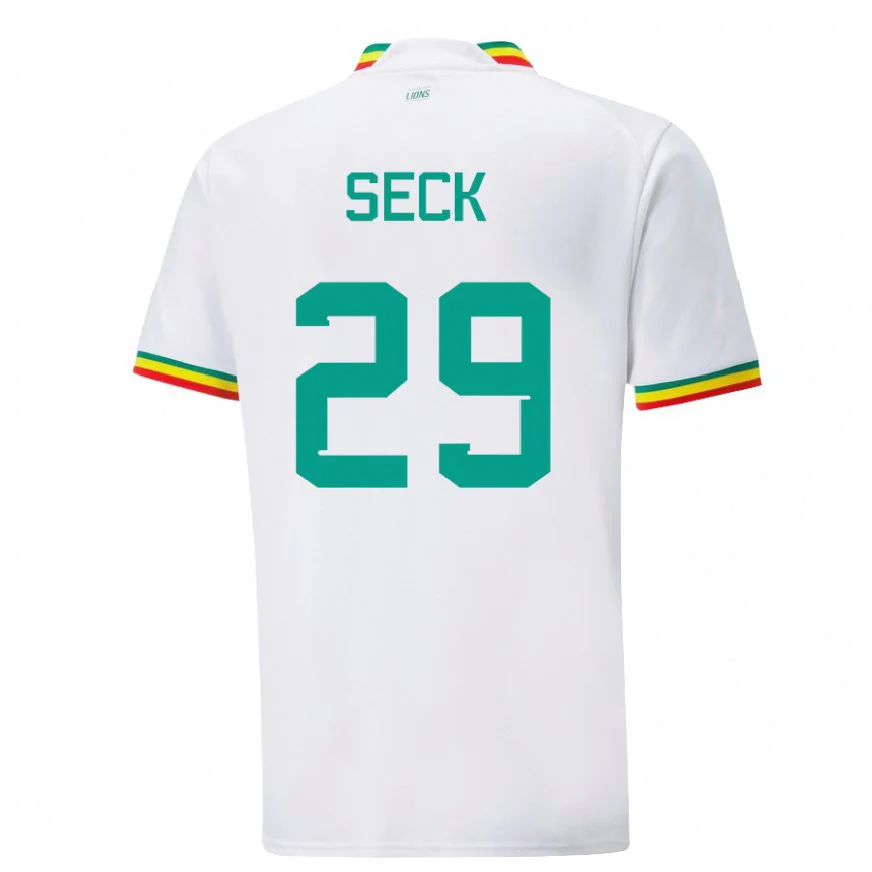 Danxen Dětské Senegalská Demba Seck #29 Bílý Domů Hráčské Dresy 22-24 Dres