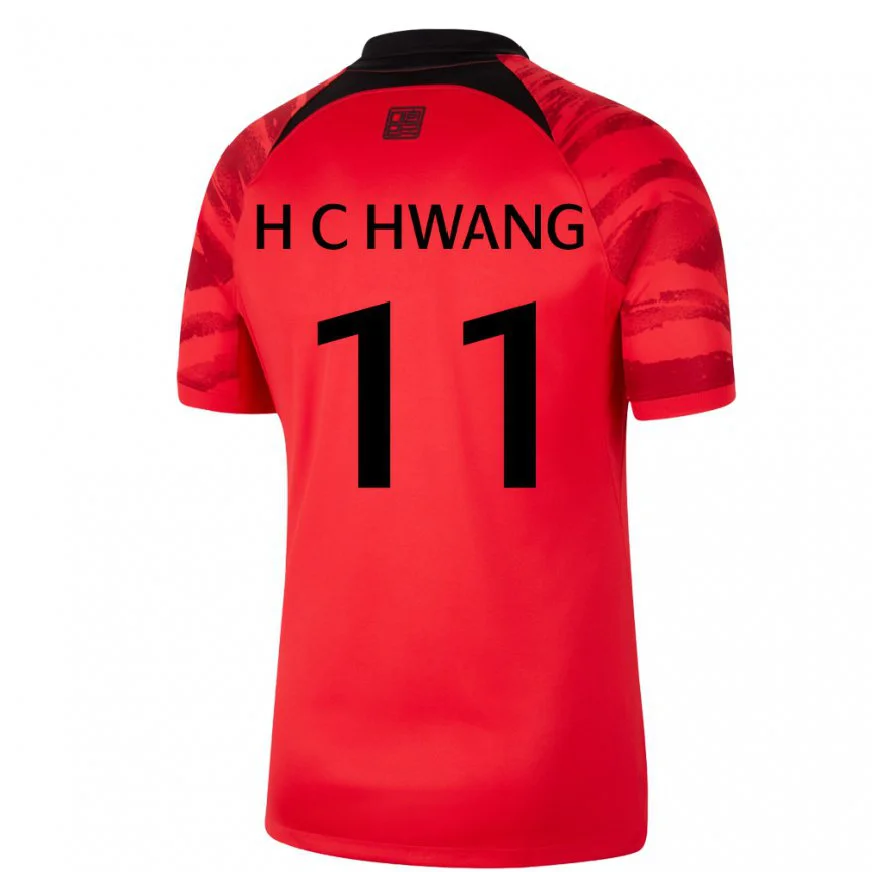 Danxen Dětské Jihokorejská Hee-chan Hwang #11 červená černá Domů Hráčské Dresy 22-24 Dres