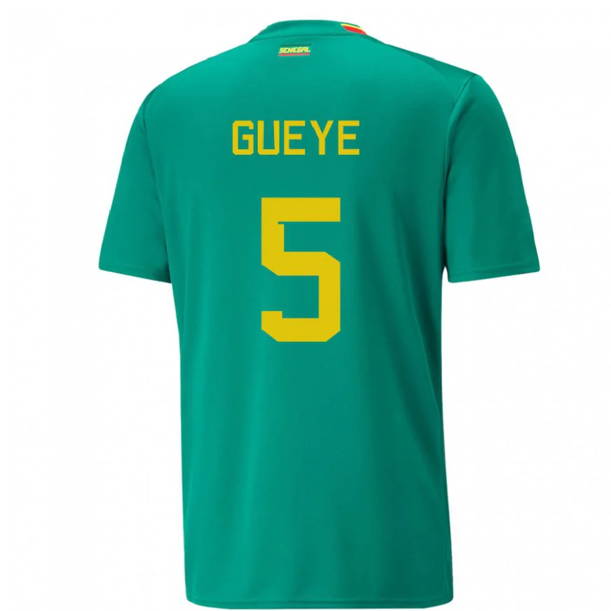 Danxen Dětské Senegalská Idrissa Gueye #5 Zelená Daleko Hráčské Dresy 22-24 Dres