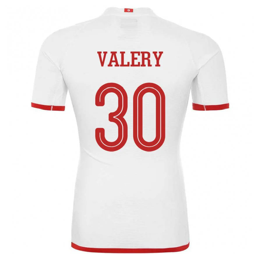 Danxen Dětské Tuniská Yann Valery #30 Bílý Daleko Hráčské Dresy 22-24 Dres