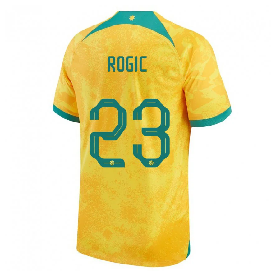 Danxen Pánské Australská Tom Rogic #23 Zlatý Domů Hráčské Dresy 22-24 Dres