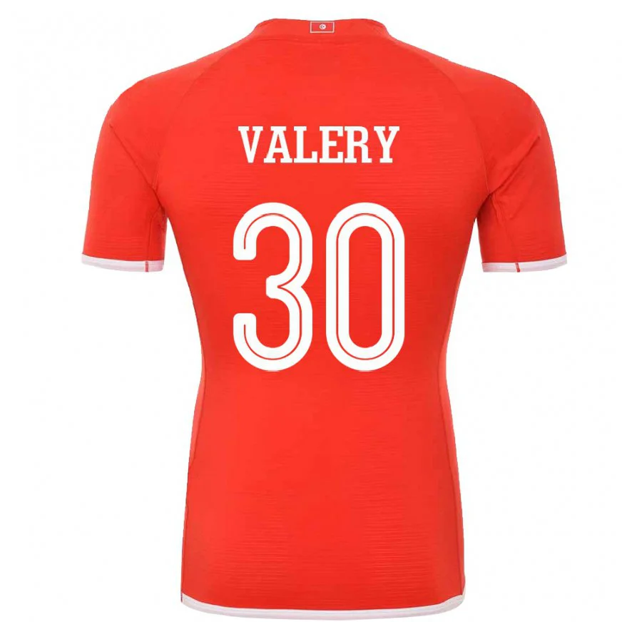 Danxen Pánské Tuniská Yann Valery #30 Červené Domů Hráčské Dresy 22-24 Dres