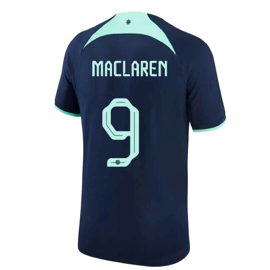 Danxen Pánské Australská Jamie Maclaren #9 Tmavě Modrá Daleko Hráčské Dresy 22-24 Dres