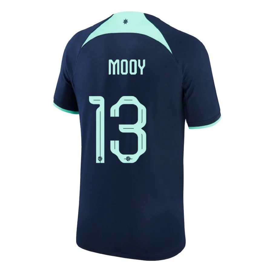 Danxen Pánské Australská Aaron Mooy #13 Tmavě Modrá Daleko Hráčské Dresy 22-24 Dres