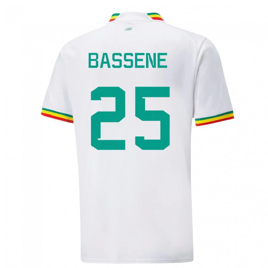 Danxen Dětské Senegalská Pascaline Bassene #25 Bílý Domů Hráčské Dresy 22-24 Dres