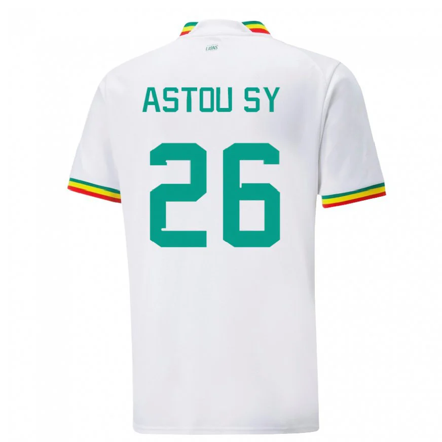 Danxen Dětské Senegalská Astou Sy #26 Bílý Domů Hráčské Dresy 22-24 Dres