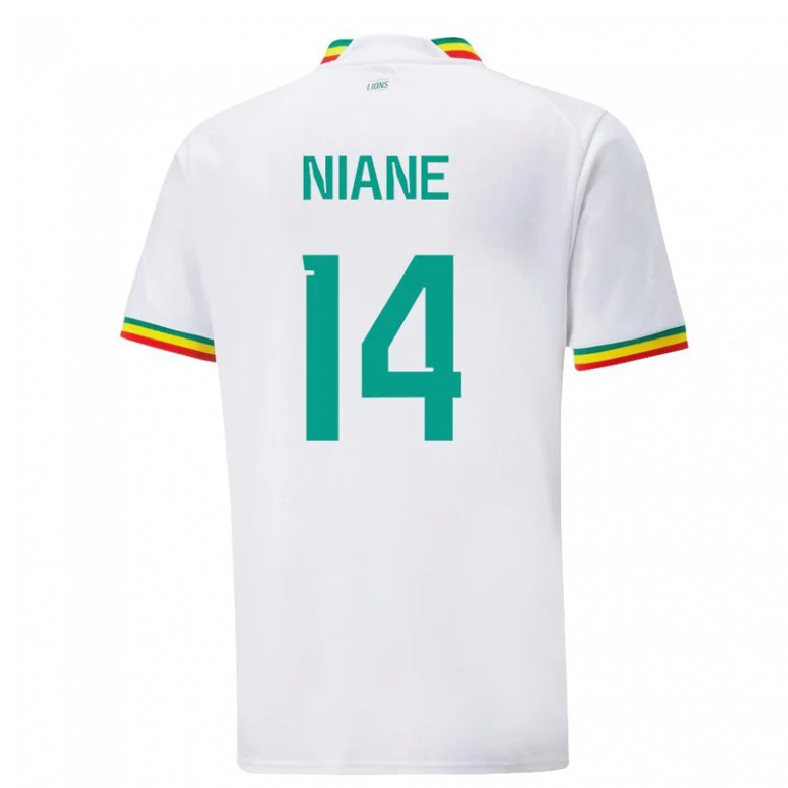 Danxen Dětské Senegalská Ibrahima Niane #14 Bílý Domů Hráčské Dresy 22-24 Dres