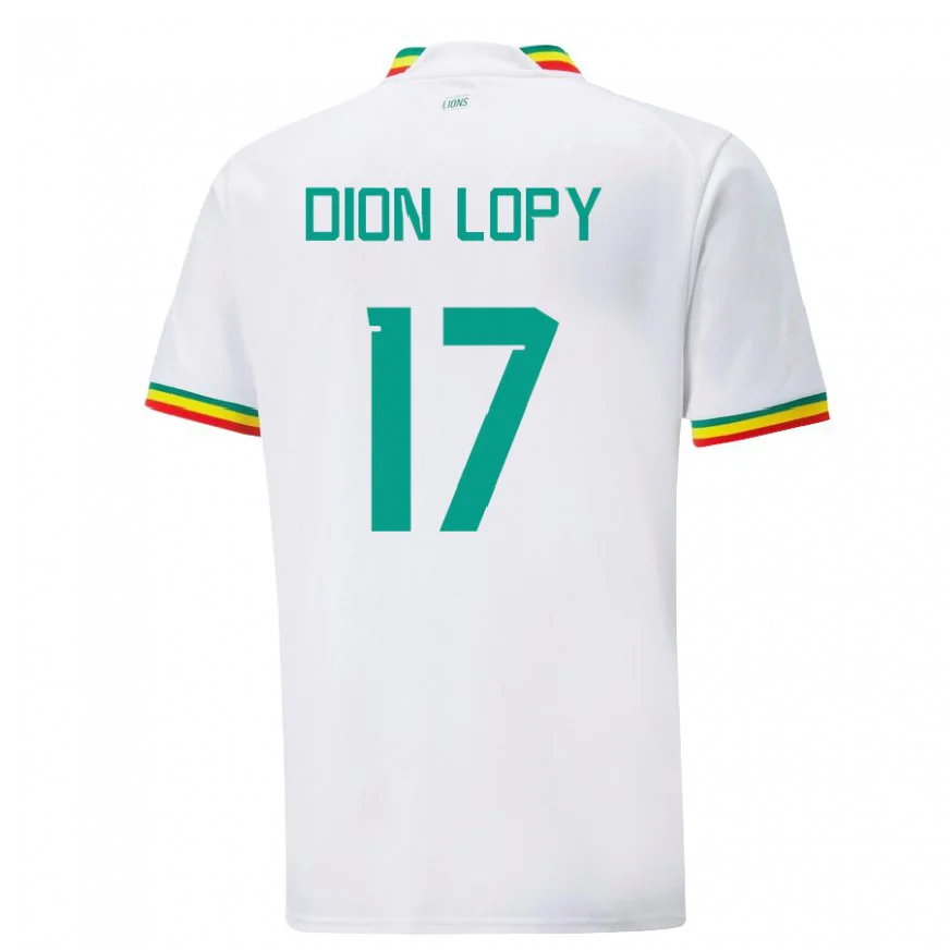 Danxen Dětské Senegalská Dion Lopy #17 Bílý Domů Hráčské Dresy 22-24 Dres