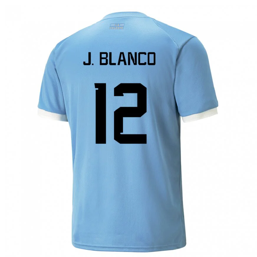 Danxen Dětské Uruguayská Juan Ignacio Blanco #12 Modrý Domů Hráčské Dresy 22-24 Dres