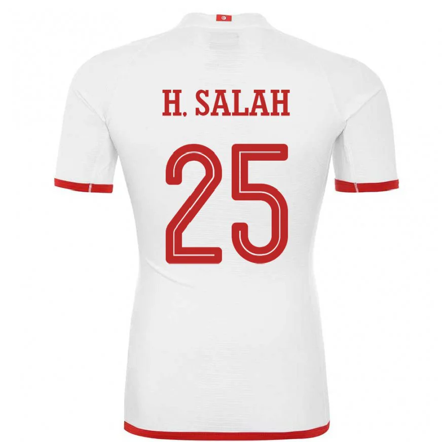 Danxen Dětské Tuniská Heni Ben Salah #25 Bílý Daleko Hráčské Dresy 22-24 Dres