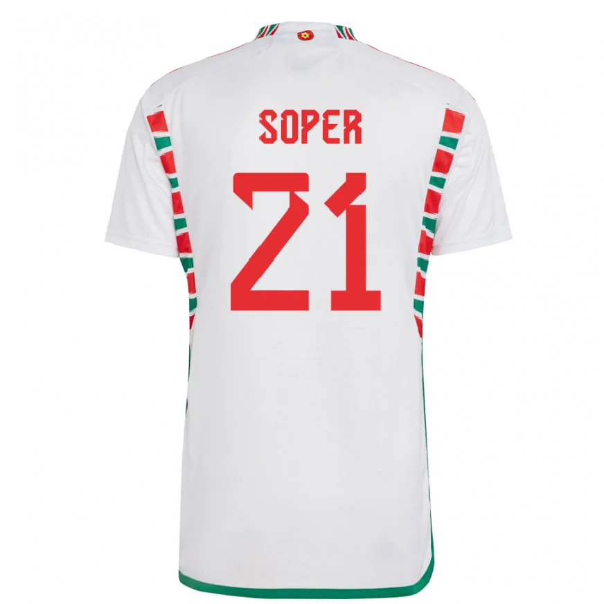 Danxen Dětské Velšská Poppy Soper #21 Bílý Daleko Hráčské Dresy 22-24 Dres