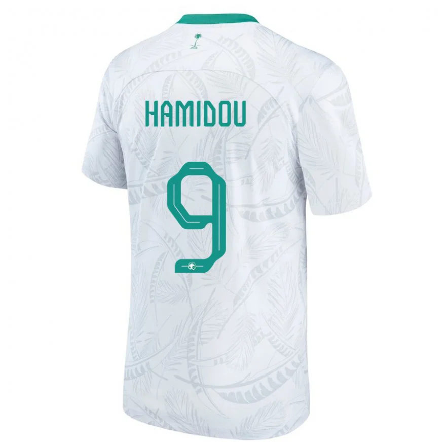 Danxen Pánské Saúdskoarabská Rayane Hamidou #9 Bílý Domů Hráčské Dresy 22-24 Dres