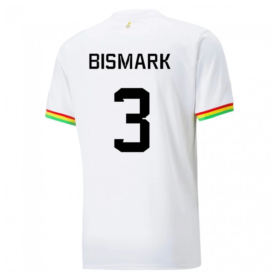 Danxen Pánské Ghanská Anim Bismark #3 Bílý Domů Hráčské Dresy 22-24 Dres