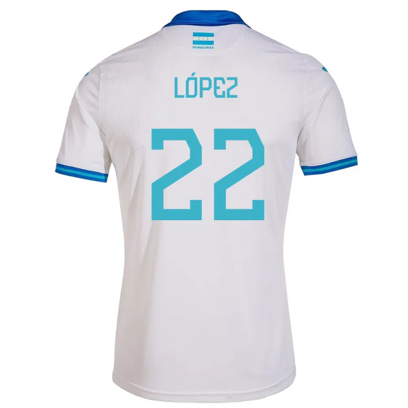 Danxen Dětské Honduras Luis López #22 Bílý Domů Hráčské Dresy 24-26 Dres