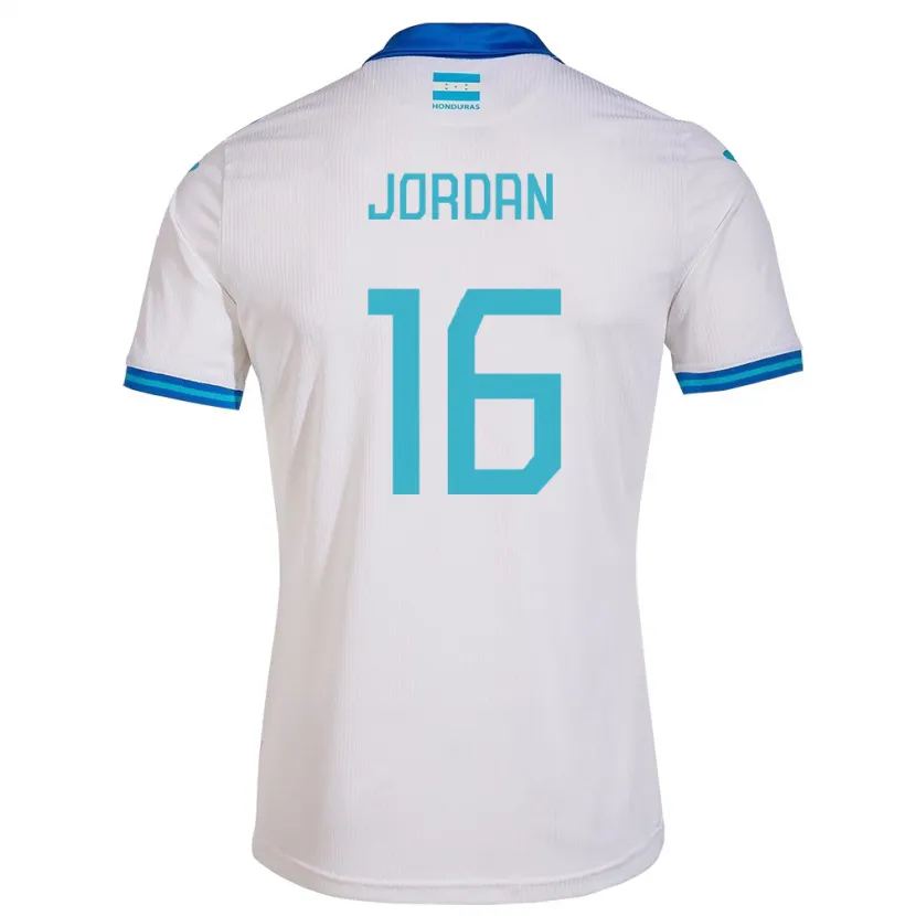 Danxen Dětské Honduras Jordan García #16 Bílý Domů Hráčské Dresy 24-26 Dres