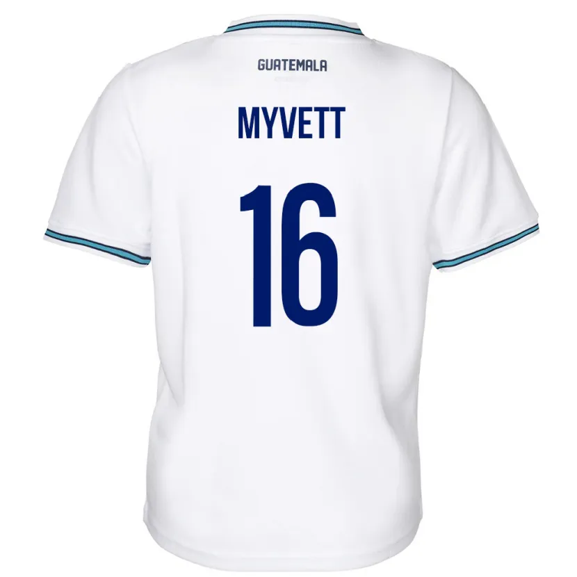 Danxen Dětské Guatemala Jemery Myvett #16 Bílý Domů Hráčské Dresy 24-26 Dres