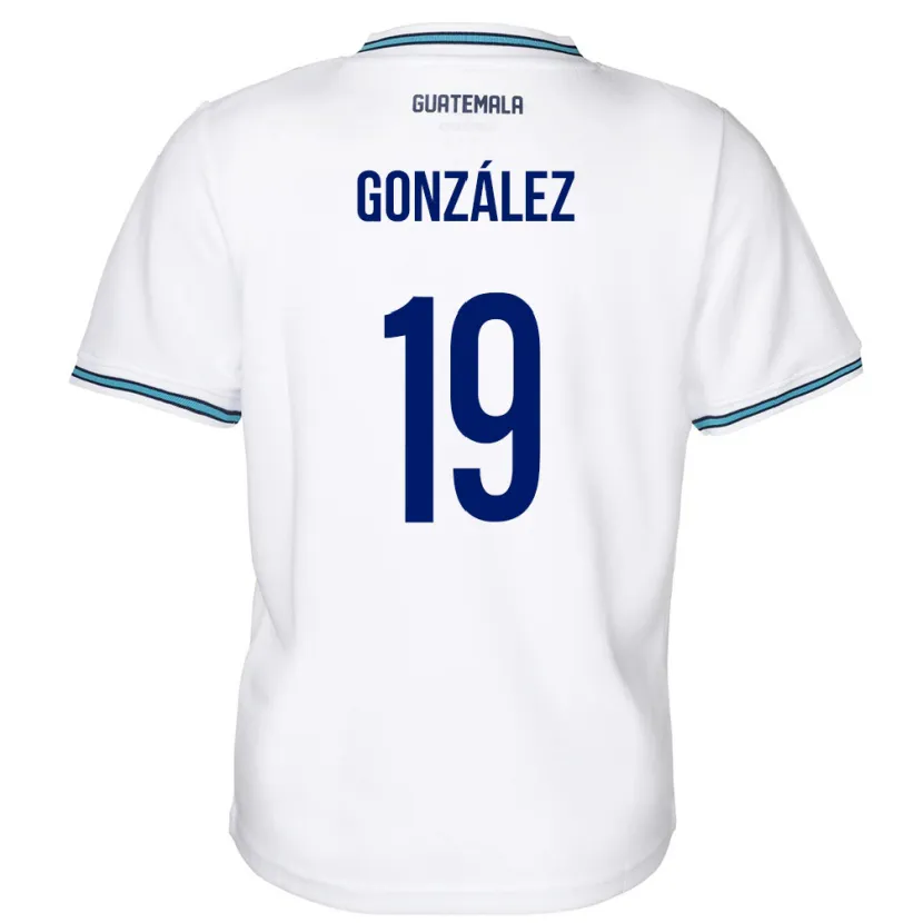 Danxen Dětské Guatemala Karen González #19 Bílý Domů Hráčské Dresy 24-26 Dres