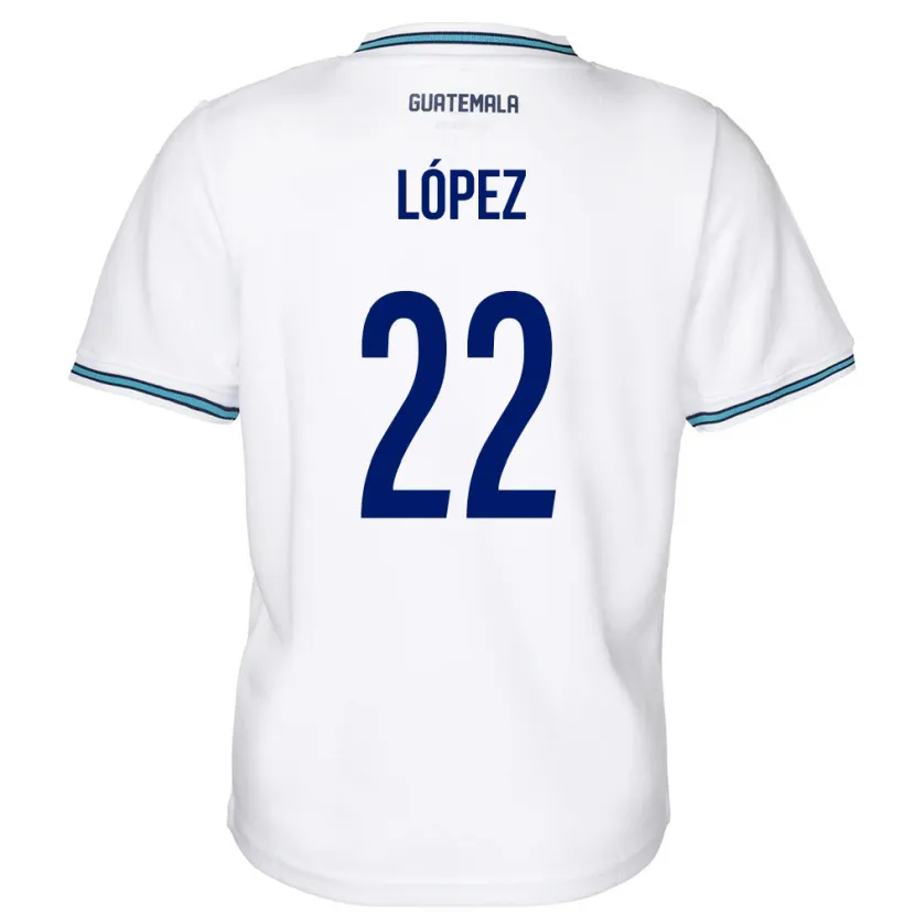 Danxen Dětské Guatemala Whitney López #22 Bílý Domů Hráčské Dresy 24-26 Dres