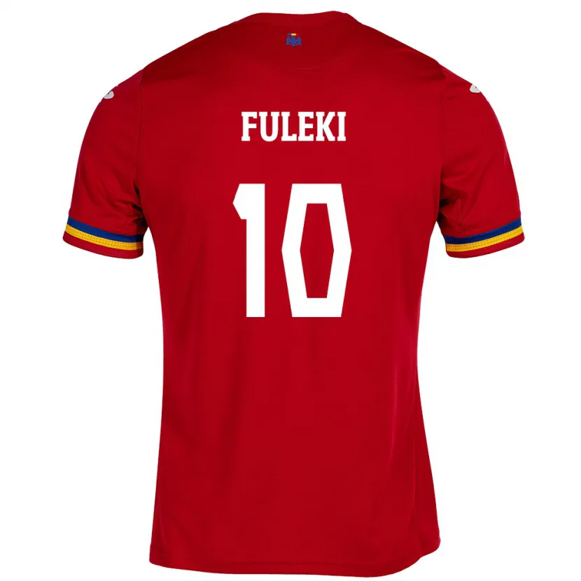 Danxen Dětské Rumunsko Samuel Fuleki #10 Červené Daleko Hráčské Dresy 24-26 Dres