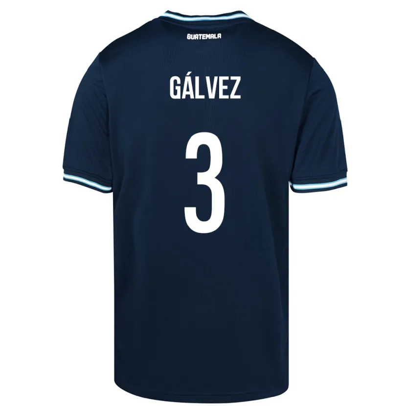 Danxen Dětské Guatemala Fredy Gálvez #3 Modrý Daleko Hráčské Dresy 24-26 Dres