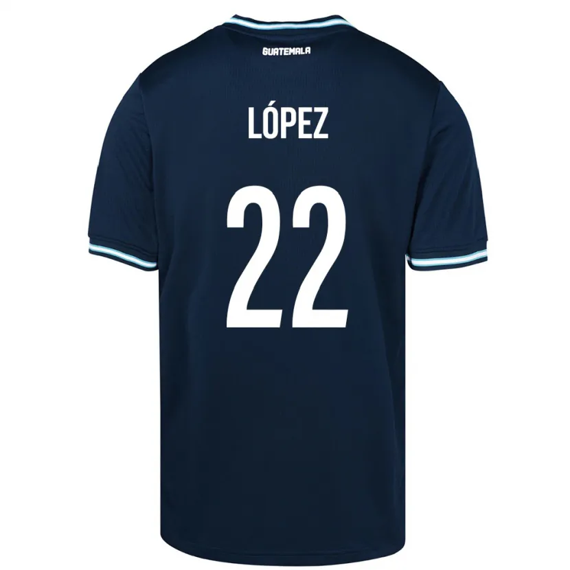 Danxen Dětské Guatemala Whitney López #22 Modrý Daleko Hráčské Dresy 24-26 Dres