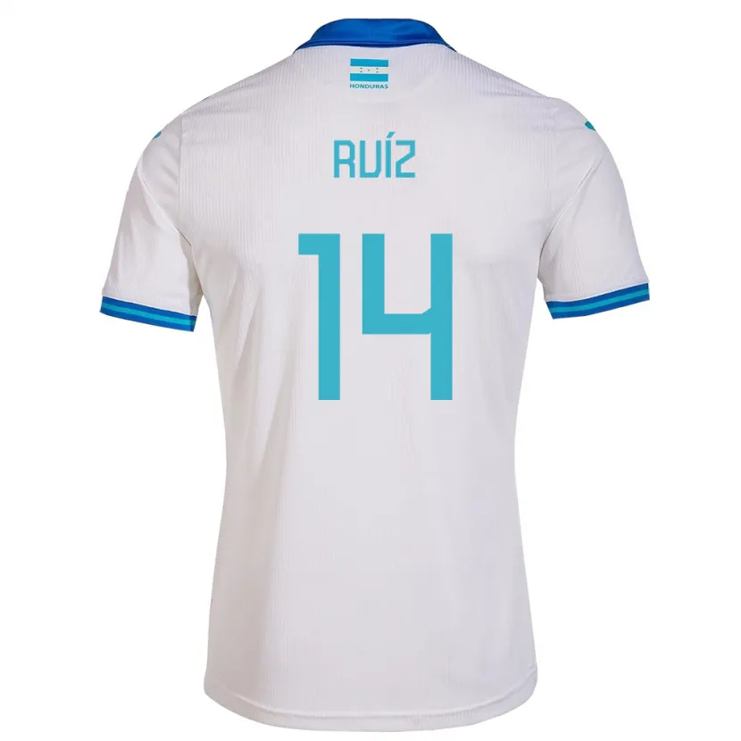 Danxen Pánské Honduras David Ruíz #14 Bílý Domů Hráčské Dresy 24-26 Dres