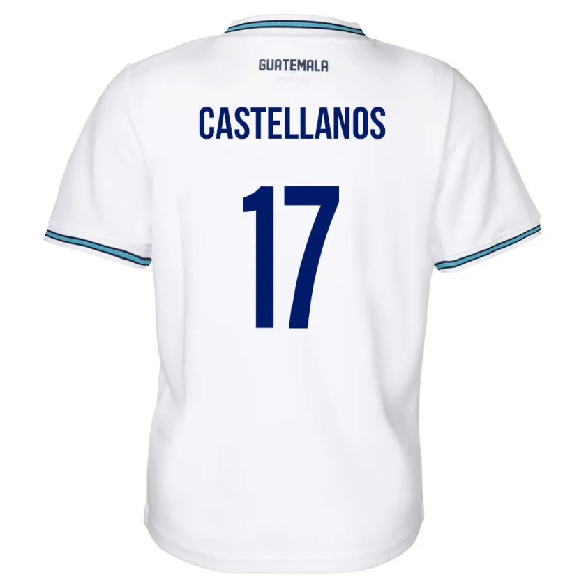 Danxen Pánské Guatemala Óscar Castellanos #17 Bílý Domů Hráčské Dresy 24-26 Dres