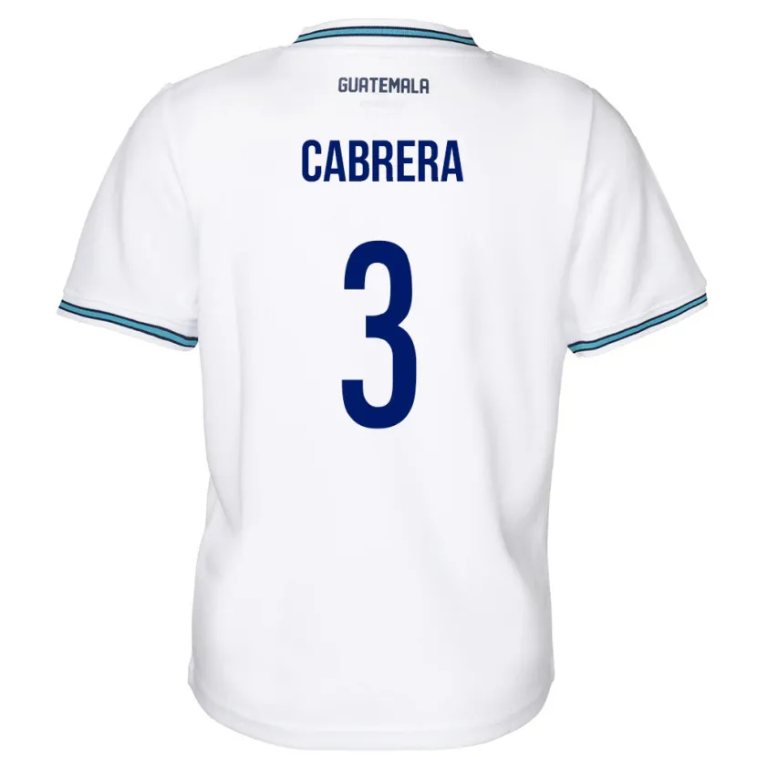 Danxen Dámské Guatemala Gabriel Cabrera #3 Bílý Domů Hráčské Dresy 24-26 Dres