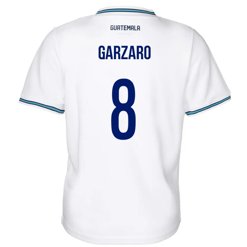 Danxen Dámské Guatemala Santiago Garzaro #8 Bílý Domů Hráčské Dresy 24-26 Dres