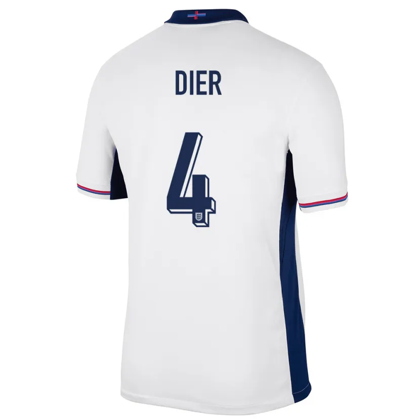 Danxen Dětské Anglie Eric Dier #4 Bílý Domů Hráčské Dresy 24-26 Dres