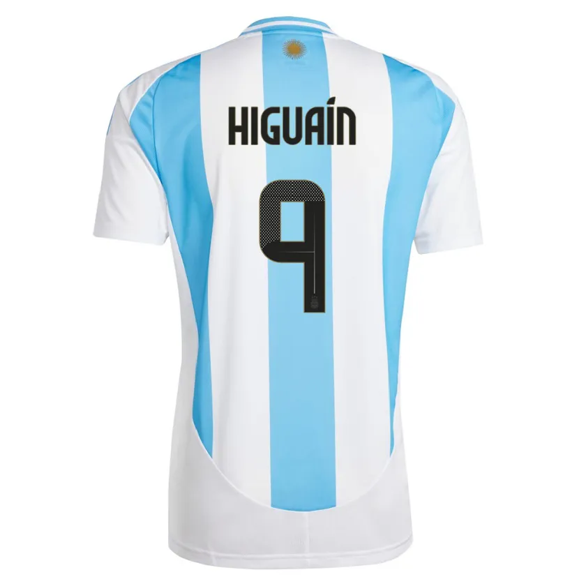 Danxen Dětské Argentina Gonzalo Higuain #9 Bílá Modrá Domů Hráčské Dresy 24-26 Dres