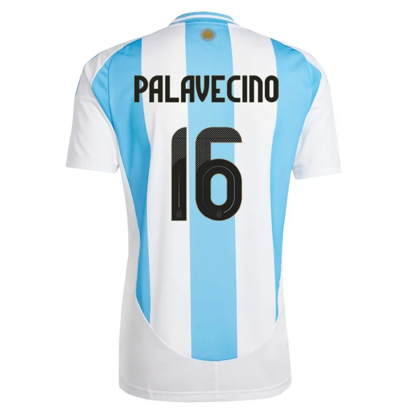 Danxen Dětské Argentina Nicolas Palavecino #16 Bílá Modrá Domů Hráčské Dresy 24-26 Dres