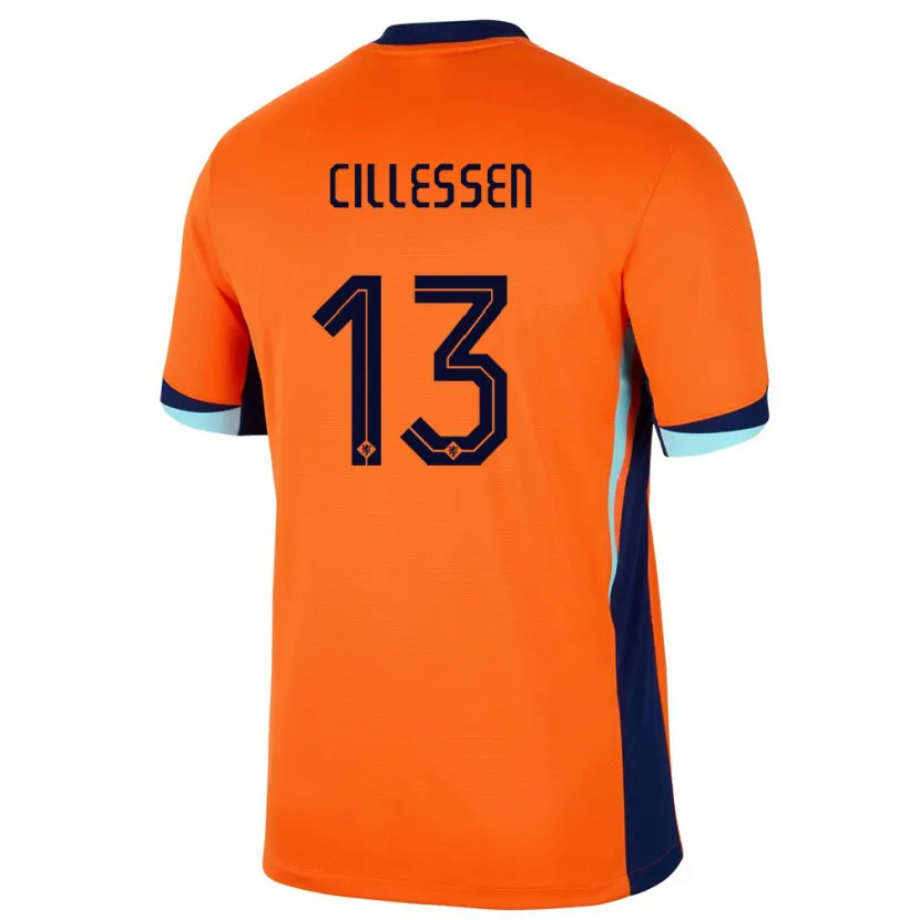 Danxen Dětské Nizozemsko Jasper Cillessen #13 Oranžový Domů Hráčské Dresy 24-26 Dres