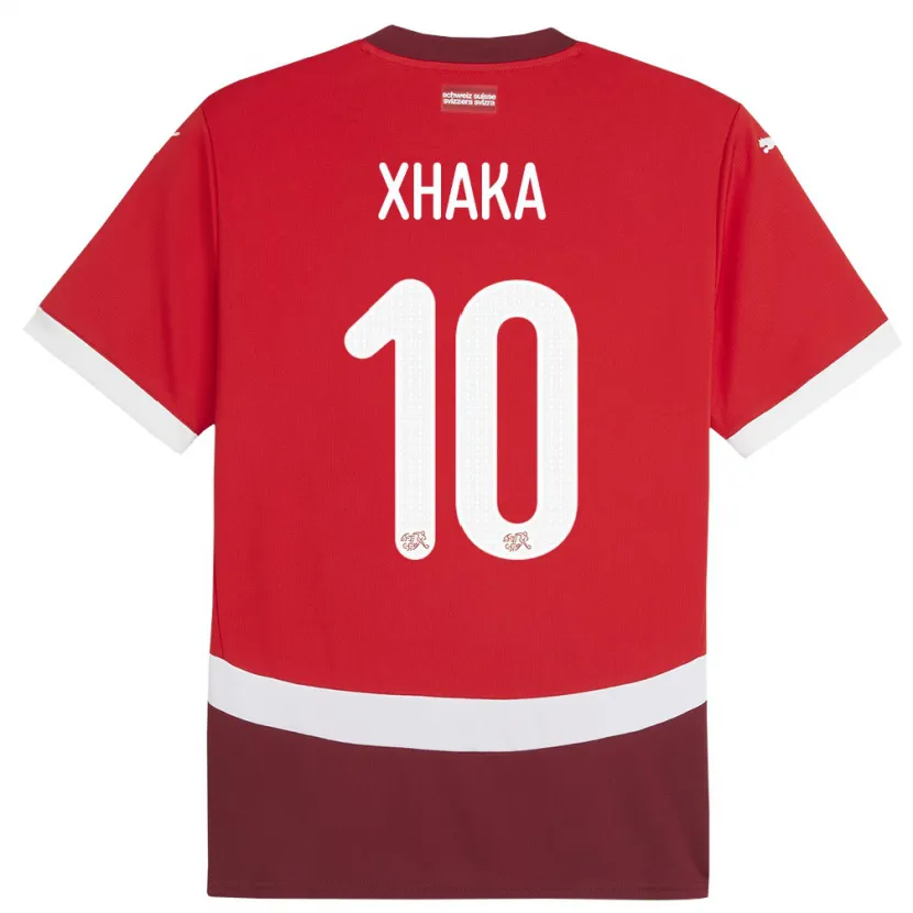 Danxen Dětské Švýcarsko Granit Xhaka #10 Červené Domů Hráčské Dresy 24-26 Dres