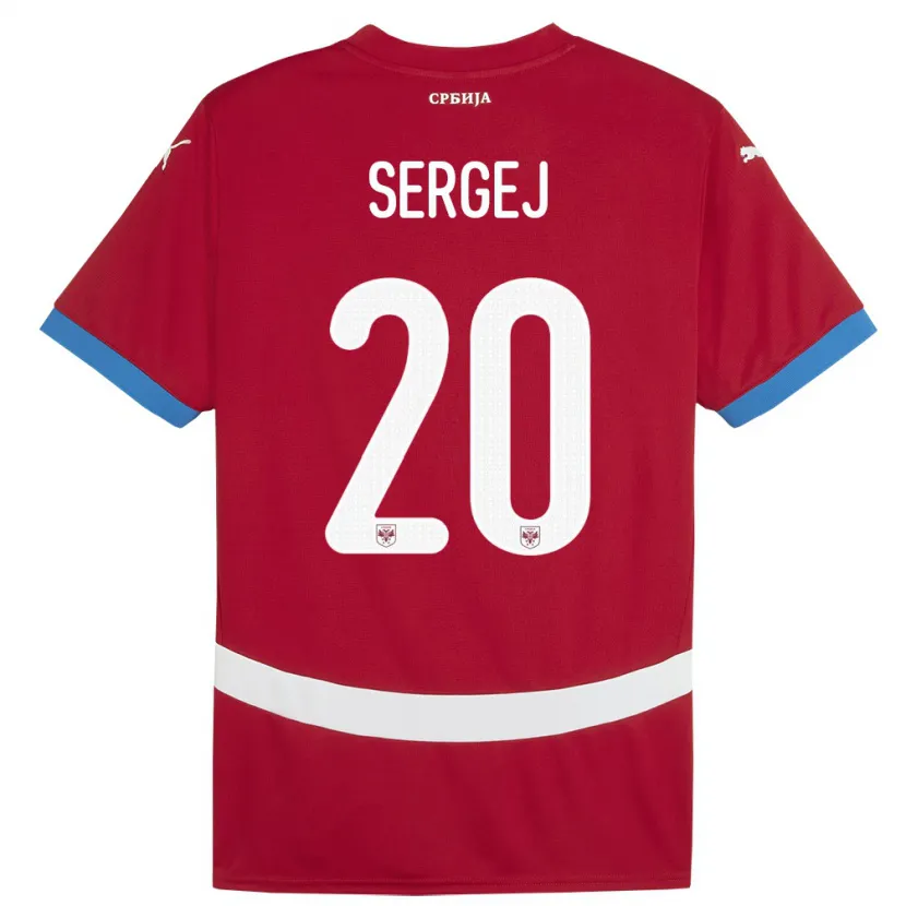 Danxen Dětské Srbsko Sergej Milinkovic-Savic #20 Červené Domů Hráčské Dresy 24-26 Dres