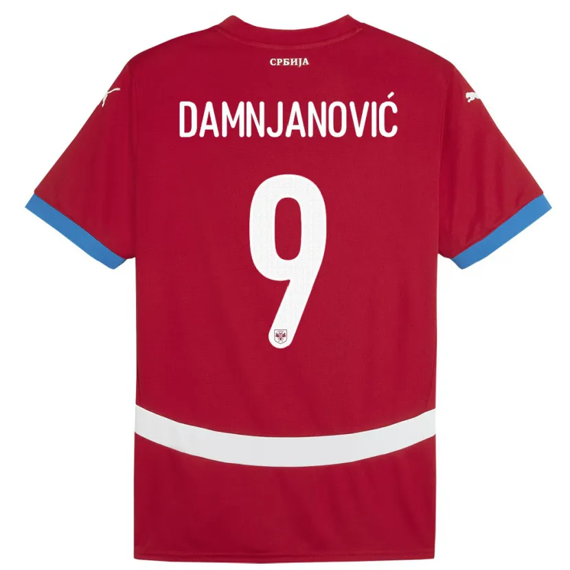 Danxen Dětské Srbsko Jovana Damnjanovic #9 Červené Domů Hráčské Dresy 24-26 Dres