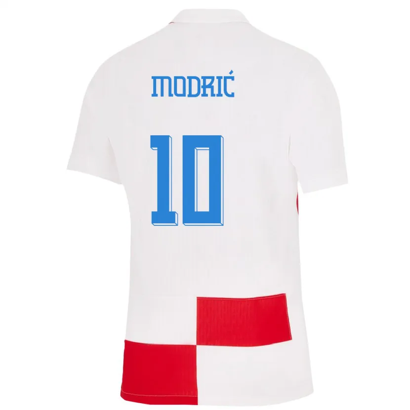 Danxen Dětské Chorvatsko Luka Modric #10 Bílá Červená Domů Hráčské Dresy 24-26 Dres