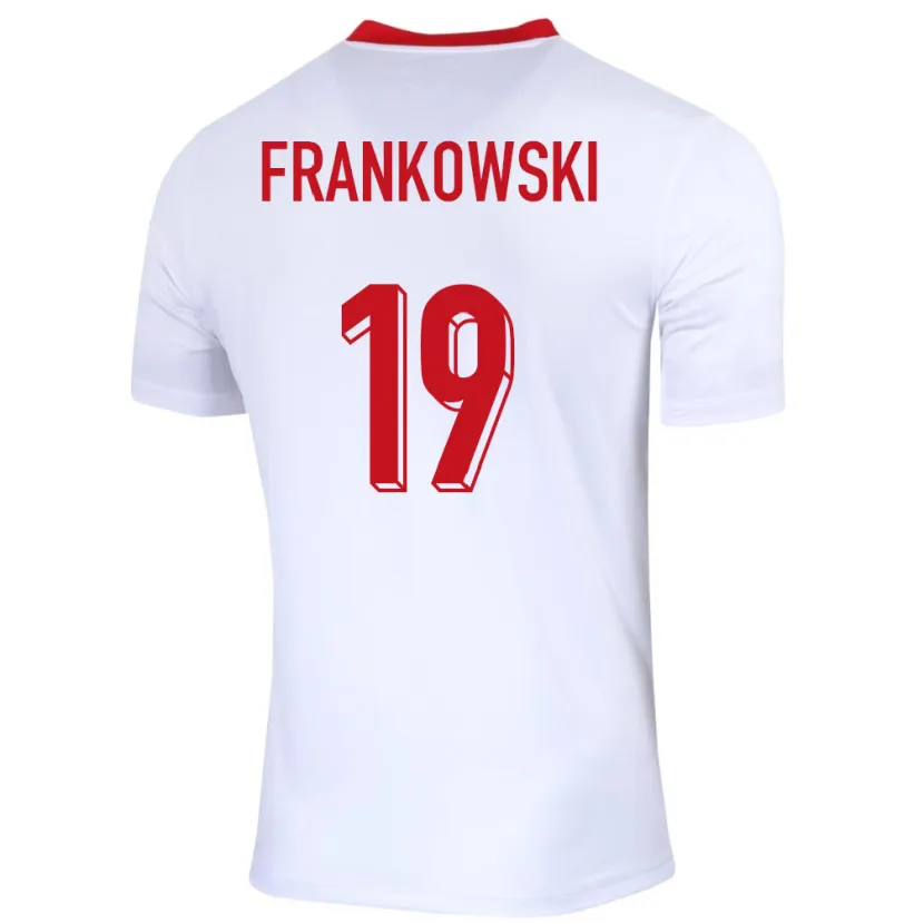 Danxen Dětské Polsko Przemyslaw Frankowski #19 Bílý Domů Hráčské Dresy 24-26 Dres