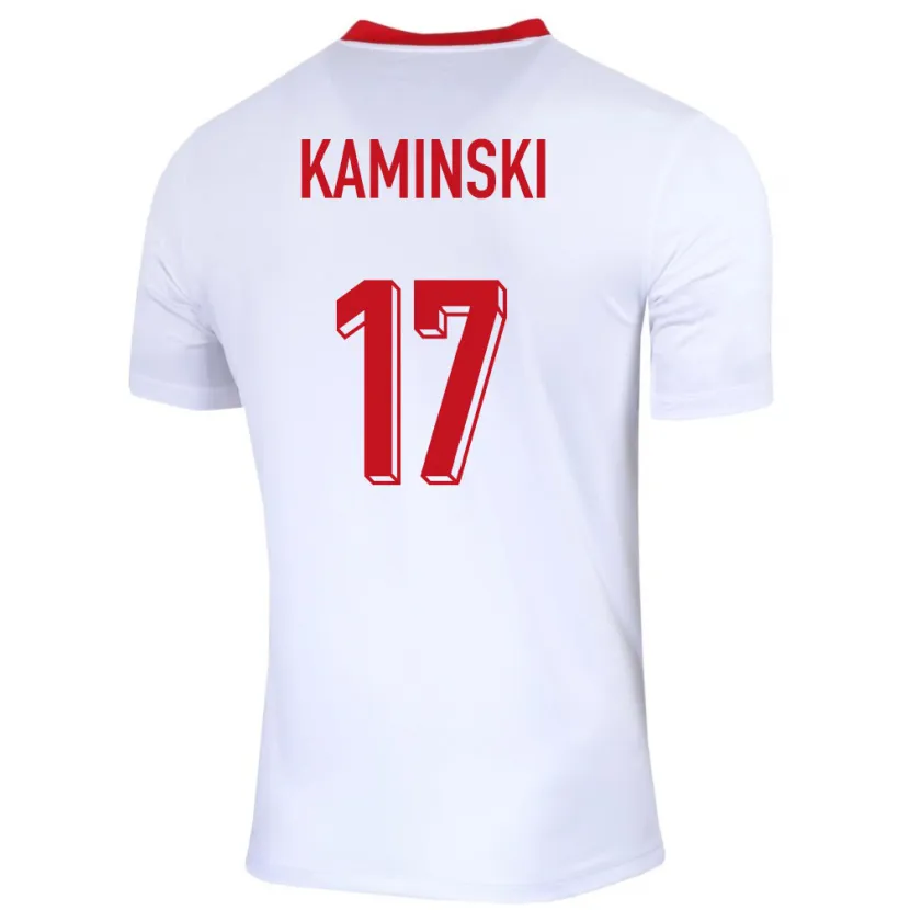 Danxen Dětské Polsko Jakub Kaminski #17 Bílý Domů Hráčské Dresy 24-26 Dres