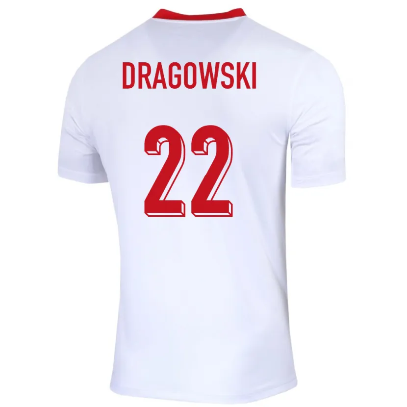 Danxen Dětské Polsko Bartlomiej Dragowski #22 Bílý Domů Hráčské Dresy 24-26 Dres