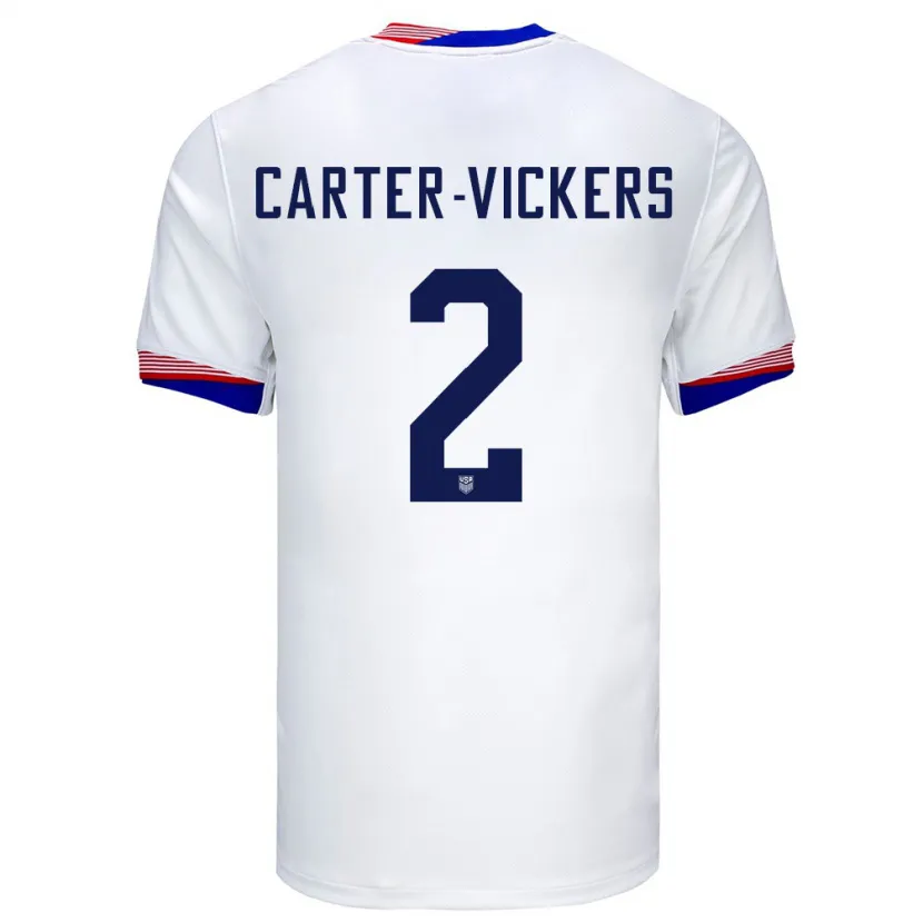 Danxen Dětské Spojené Státy Americké Cameron Carter-Vickers #2 Bílý Domů Hráčské Dresy 24-26 Dres