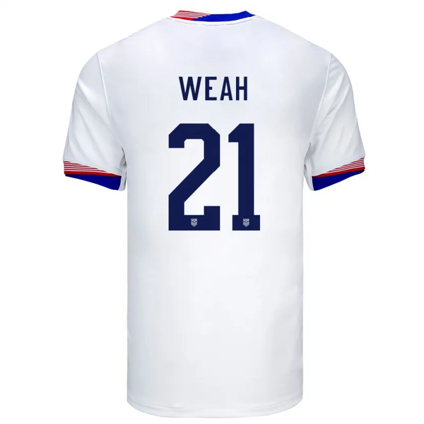 Danxen Dětské Spojené Státy Americké Timothy Weah #21 Bílý Domů Hráčské Dresy 24-26 Dres