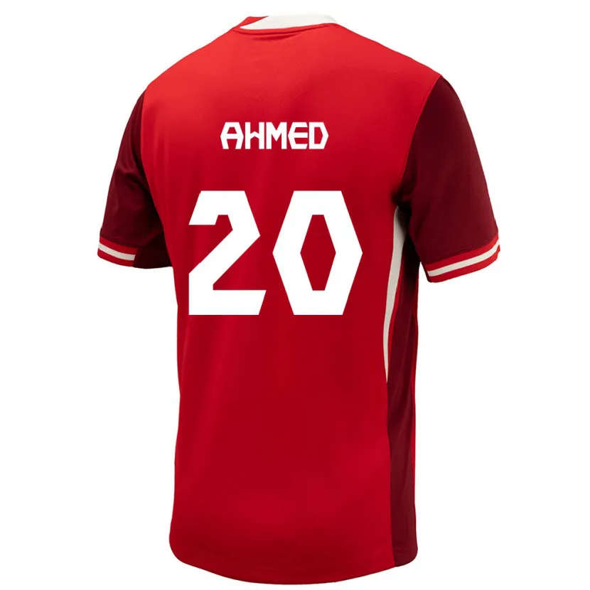 Danxen Dětské Kanada Ali Ahmed #20 Červené Domů Hráčské Dresy 24-26 Dres